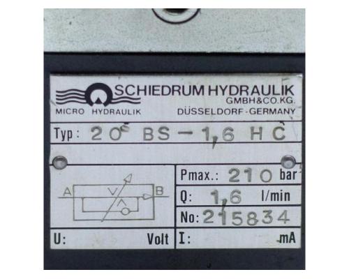 Schiedrum Hydraulik Stromregelventil 20 BS-1,6 HC 20 BS-1,6 HC - Bild 2