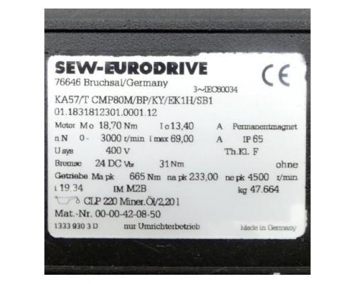 SEW-Eurodrive Getriebemotor KA57/T CMP80M/BP/KY/EK1H/SB1 01.1831 - Bild 2