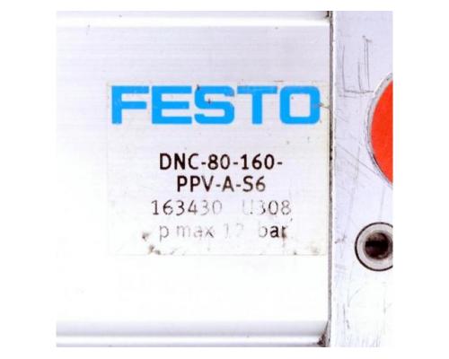 FESTO PNeu (Neu)matikzylinder DNC-80-160-PPV-A-S6 163430 - Bild 2