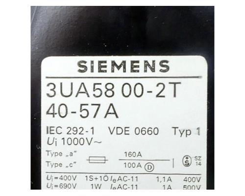 Siemens Überlastrelais 3UA58 00-2T 3UA58 00-2T - Bild 2