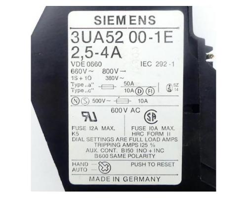 Siemens Überlastrelais 3UA52 00-1E 3UA52 00-1E - Bild 2