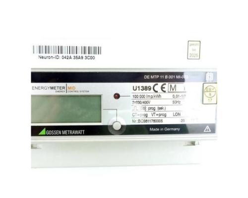 GMC Instruments Gossen Metrawatt Energymeter DE MTP 11 B 001 MI-00 - Bild 2