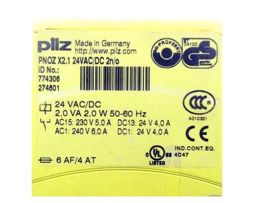 Pilz Sicherheitsschaltgerät PNOZ X2.1 24VAC/DC 2n/o 77 - Bild 2