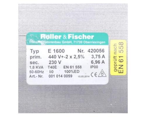 Roller+Fischer Transformer E1600 0010140059 - Bild 2