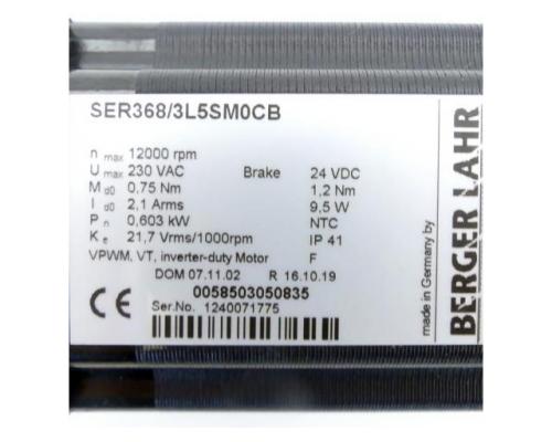Berger Lahr Servomotor SER368/3L5SM0CB 0058503050835 - Bild 2