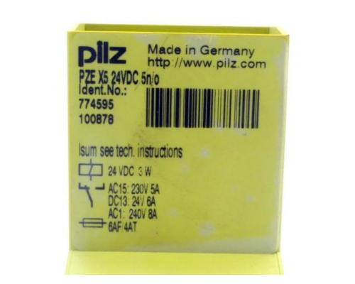 Pilz Sicherheitsschaltrelais PZE X5 24VDC 5n/o 774595 - Bild 2