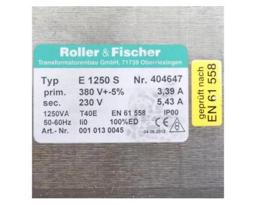 Roller+Fischer Einphasen-Transformator E 1250 S 001 013 0045 - Bild 2