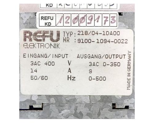 REFU Frequenzumrichter 218/04-1DA00 9100-1094-0022 - Bild 2