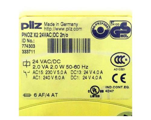Pilz Not-Aus-Schaltgerät PNOZ X2 24VAC/DC 2n/o 774303 - Bild 2