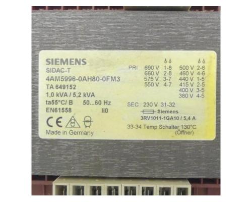 Siemens Transformator 4AM5996-0AH80-0FM3 - Bild 2