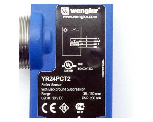 Wenglor Reflextaster mit Hintergrundausblendung YR24PCT2 Y - Bild 2