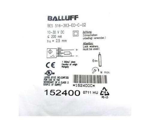 BALLUFF Induktiver Sensor BES 516-383-EO-C-02 - Bild 2