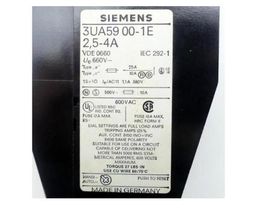 Siemens Überlastrelais 3UA59 00-1E 3UA59 00-1E - Bild 2
