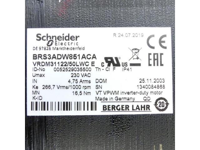 Berger Lahr Schrittmotor BRS3ADW851ACA 0052529035500 - 2