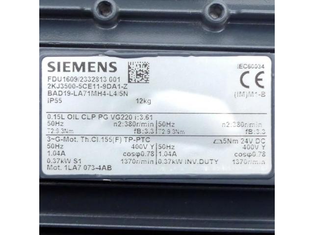 Siemens Getriebemotor 2KJ3500-5CE11-9DA1-Z 2KJ3500-5CE11-9 - 2