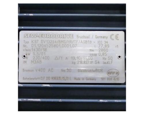 SEW-Eurodrive Getriebemotor K97 DV132S4/BMG/HR/TF/ASB1 01.120452 - Bild 2
