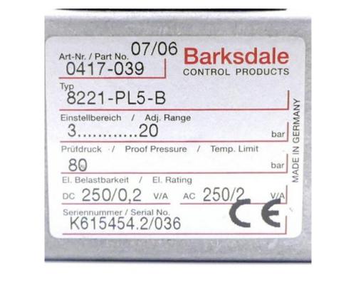 Barksdale Druckschalter 08221-PL5-B 0417-039 - Bild 2