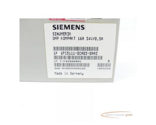 Siemens 6FC5111-0CA02-0AA2 Sinumerik DMP Kompakt 16A 24V/0,5A Version A - Bild 2