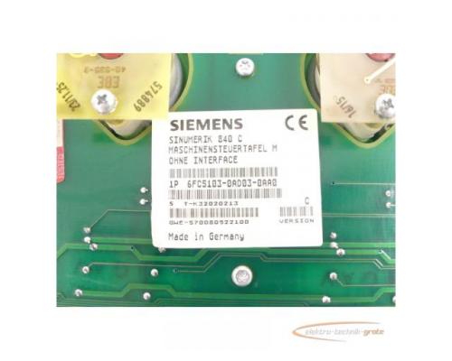 Siemens 6FC5103-0AD03-0AA0 Maschinensteuertafel M ohne Interface SN:T-K32020213 - Bild 5