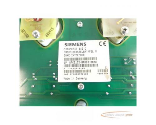 Siemens 6FC5103-0AD03-0AA0 Maschinensteuertafel M ohne Interface SN:T-K32012165 - Bild 5