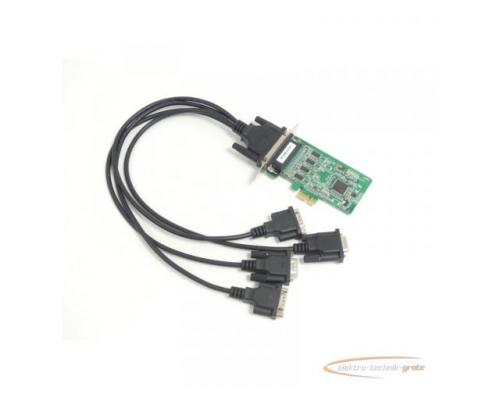 Moxa CP-104EL - A V1.6.1 Serieller Adapter - PCIe Low Profile - RS-232 x 4 - Bild 1