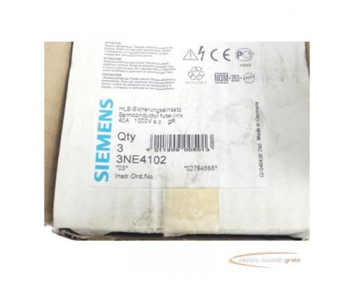 Siemens 3NE4102 HLS-Sicherungseinsatz 40A VPE 3 Stück - ungebraucht! - - Bild 2