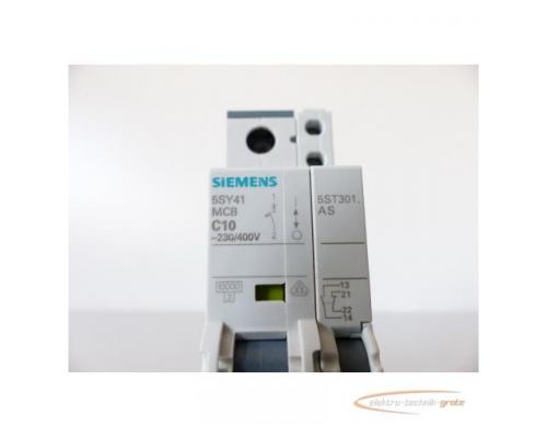 Siemens 5SY41 MCB C10 Leistungsschalter + 5ST301.AS Hilfsschalter - Bild 5