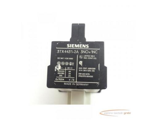 Siemens 3TX4431-2A Hilfsschalterblock mit 3TX4490-0C Überspannungsbegrenzer - Bild 2