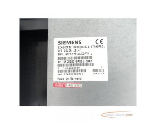 Siemens 6FC5203-0AB11-0AA2 Flachbedientafel Version: C SN:T-KO2022392 - Bild 3