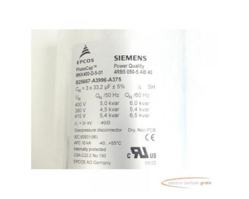 Siemens 4RB5050-5AB40 MKK-Leistungskondensator mit Gehäuse SN:GBKT26.09.00251 - Bild 5