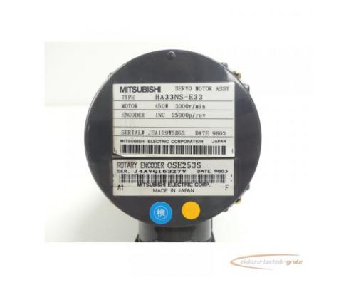 Mitsubishi HA33NS-E33 Servomotor SN:JEA129W3D53 + OSE253S Encoder - Bild 5