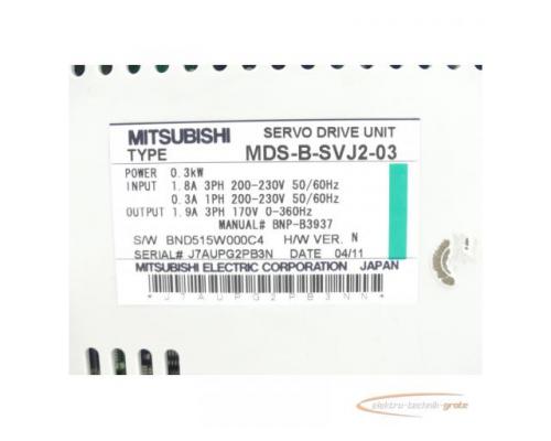 Mitsubishi MDS-B-SVJ2-03 Servo Amplifier SN:J7AUPG2PB3N - Bild 4