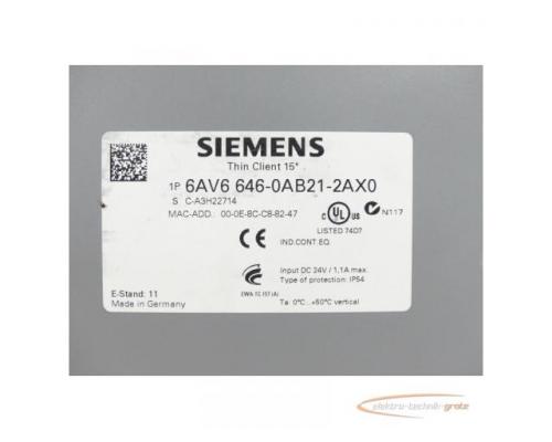 Siemens 6AV6646-0AB21-2AX0 Thin Client 15" Touch SN:SC-A3H22714 - neuwertig! - - Bild 4