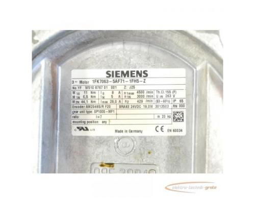 Siemens 1FK7063-5AF71-1FH5 - Z Synchronservomotor SN:YFW510676701001 - Bild 5