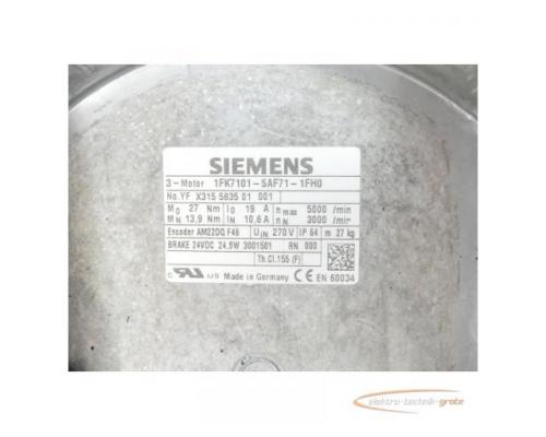 Siemens 1FK7101-5AF71-1FH0 Synchronservomotor SN:YFX315583501001 - Bild 5