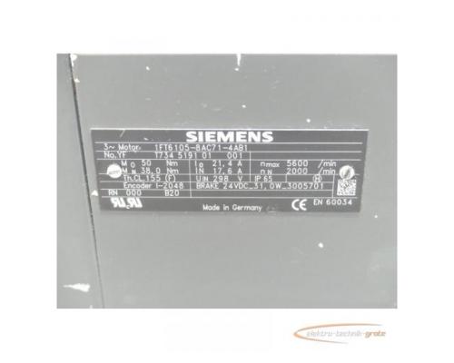 Siemens 1FT6105-8AC71-4AB1 Synchronservomotor SN:YFT734519101001 - Bild 4