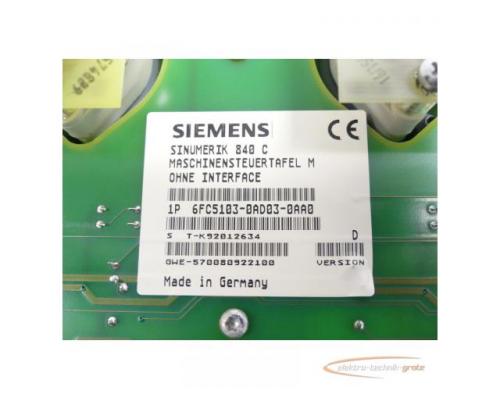 Siemens 6FC5103-0AD03-0AA0 Maschinensteuertafel M ohne Interface SN:T-K92012634 - Bild 5