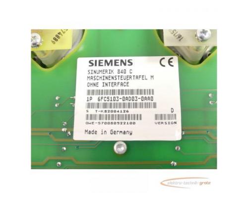 Siemens 6FC5103-0AD03-0AA0 Maschinensteuertafel M ohne Interface SN:T-K82004126 - Bild 5