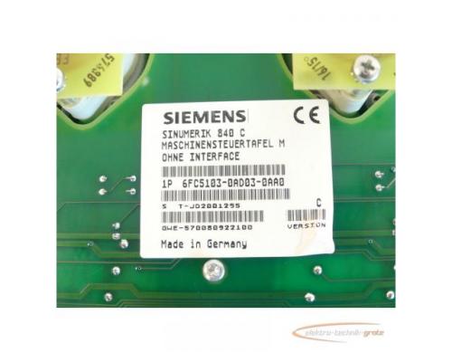 Siemens 6FC5103-0AD03-0AA0 Maschinensteuertafel M ohne Interface SN:T-JD2001295 - Bild 5