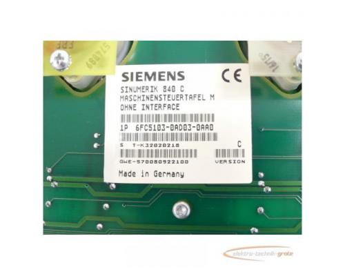 Siemens 6FC5103-0AD03-0AA0 Maschinensteuertafel M ohne Interface SN:T-K32020218 - Bild 5