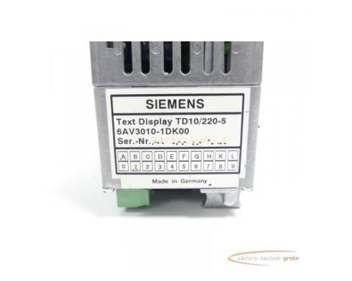 Siemens 6AV3010-1DK00 Text Display TD10/220-5 E-Stand: A / 1 SN:793277/47/03.93 - Bild 6