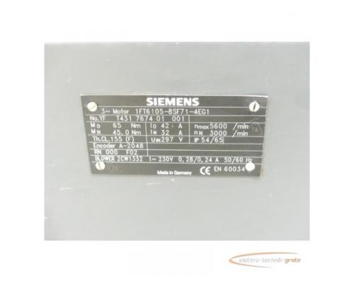 Siemens 1FT6105-8SF71-4EG1 Synchronservomotor SN:YFT431767401001 - Bild 4