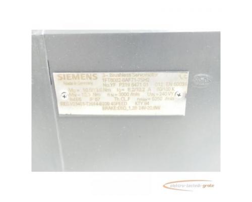 Siemens 1FT6082-8AF71-7SH2 Servomotor SN:YFP319647101012 - Bild 4