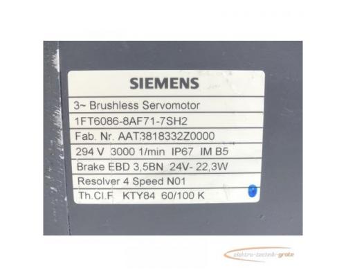 Siemens 1FT6086-8AF71-7SH2 Servomotor SN:AAT3818332Z0000 - generalüberholt! - - Bild 5