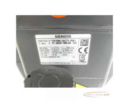 Siemens 1FK7060-2AC71-1RA1 ohne Encoder SN:YFJ6636199404027 - ungebraucht! - - Bild 5