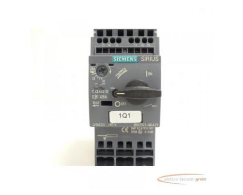 Siemens 3RV2021-4DA25 Leistungsschalter 20 - 25A max. E-Stand: 01 + 3RV2901-2E - Bild 7