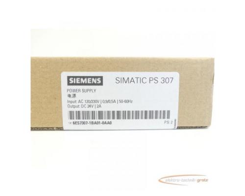 Siemens 6ES7307-1BA01-0AA0 SN:YSU/L4120838 - ungebraucht! - - Bild 2