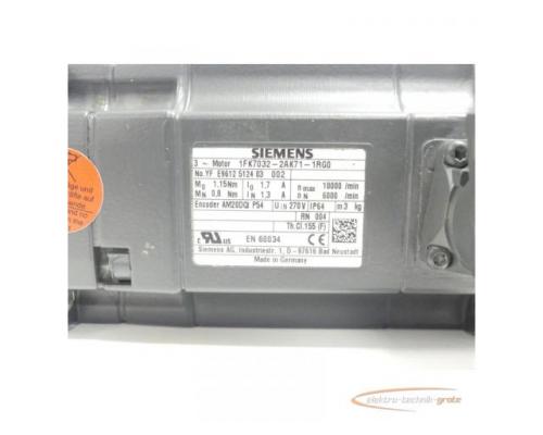 Siemens 1FK7032-2AK71-1( R ) G0 SN:YFE9612521403002 ohne Encoder - ungebraucht! - - Bild 5