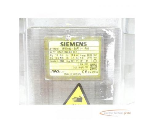 Siemens 1FK7083-5AF71-1AA0 Synchronservomotor SN:YFUD42104603001 - Bild 4