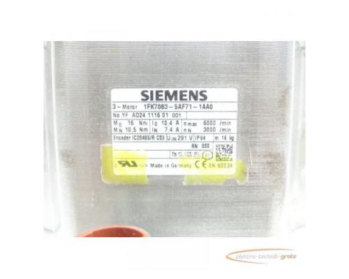 Siemens 1FK7083-5AF71-1AA0 Synchronservomotor SN:YFA024111601001 - Bild 4